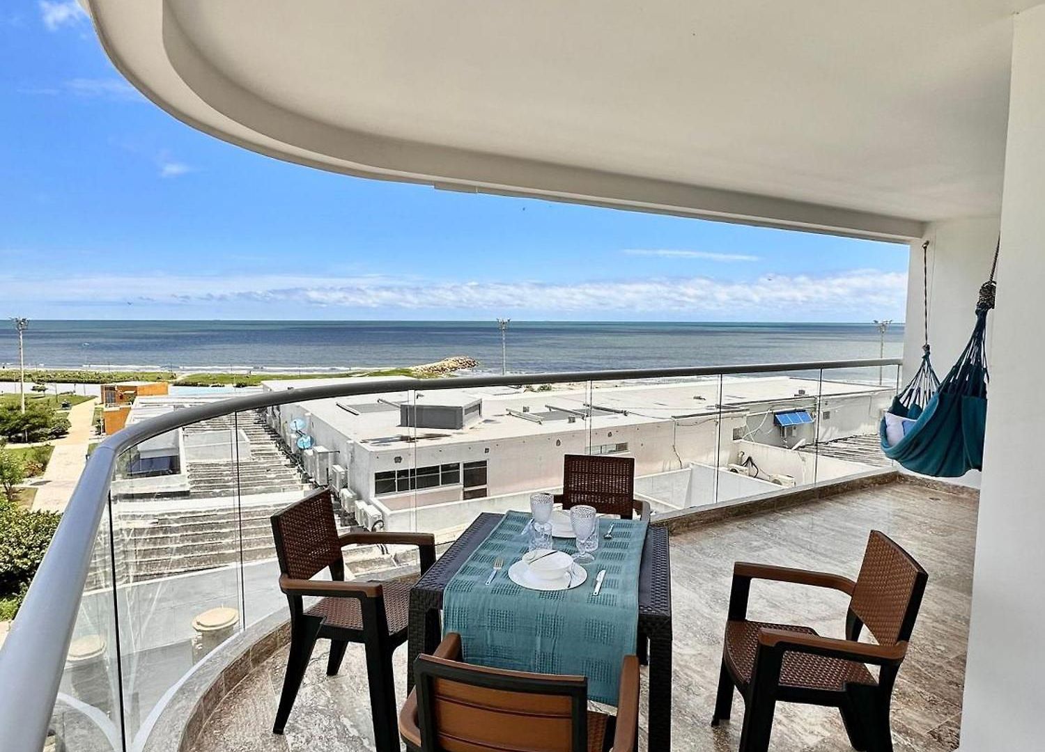 Balcon Panoramico Con Hamaca Y Vista Al Mar Cb601 Apartment Cartagena